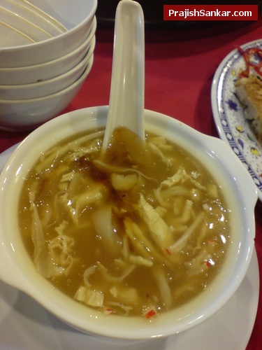 No real sharks are harmed in producing this vegetarian shark fin soup