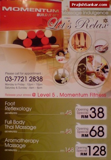 Momentum Fitness body massage promotions