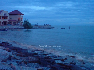 Portuguese settlement seaside where I watched sunset