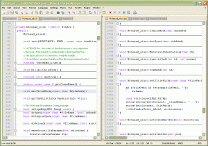 [Click to view larger image] Notepad++ in multi-tab and multi-view mode