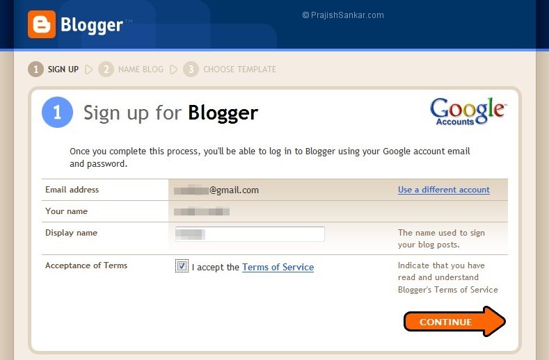 [Click to view larger image] Blogger create new blog step 2