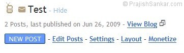 Blogger layout link from dashboard Blogger layout link from dashboard